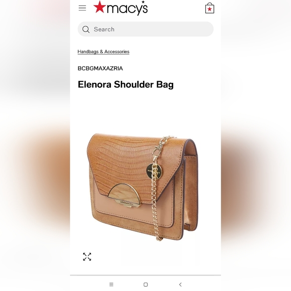 Authentic BCBGMAXAZRIA Elenora Brown Leather Sling Bag - Picture 12 of 15